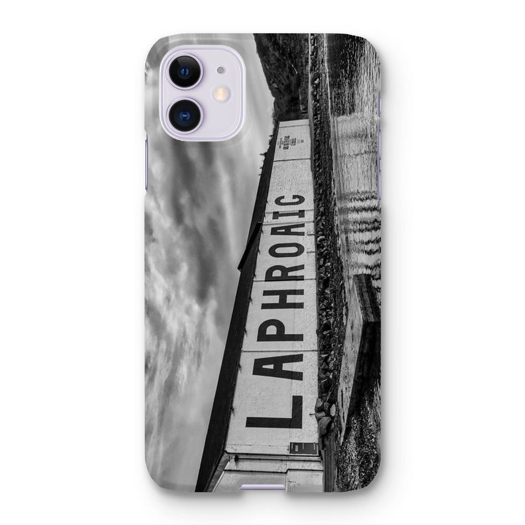 Laphroaig Distillery Islay Black and White Snap Phone Case iPhone 11 / Gloss by Wandering Spirits Global