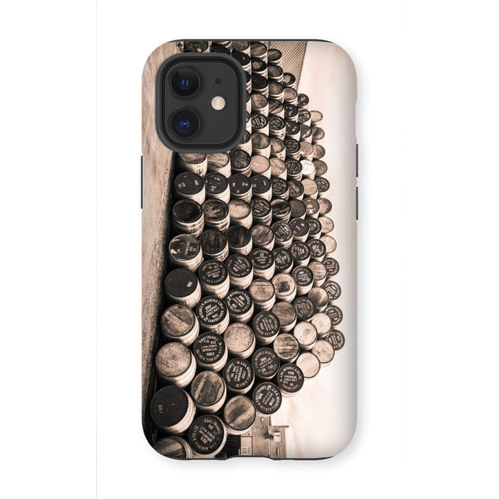 Empty Glengyle Casks Sepia Toned Tough Phone Case iPhone 12 Mini / Gloss by Wandering Spirits Global