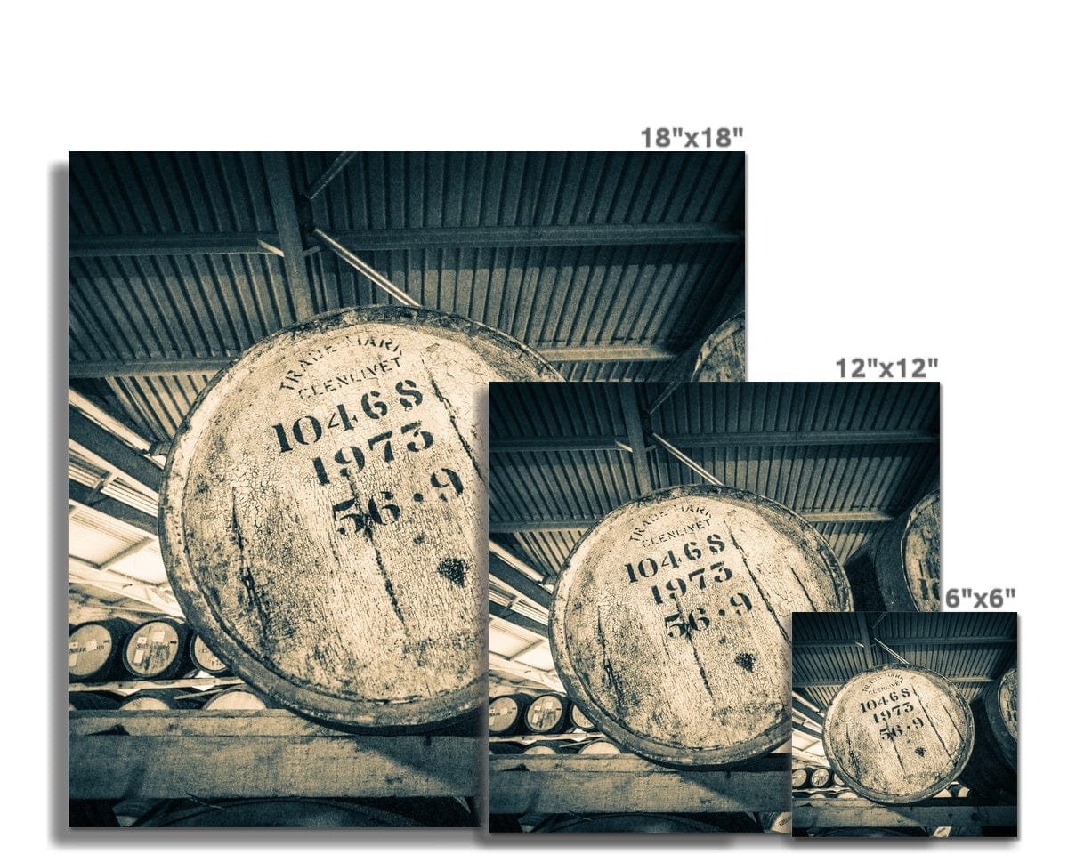 Glenlivet 1973 Cask Golden Toned C-Type Print 6"x6" by Wandering Spirits Global