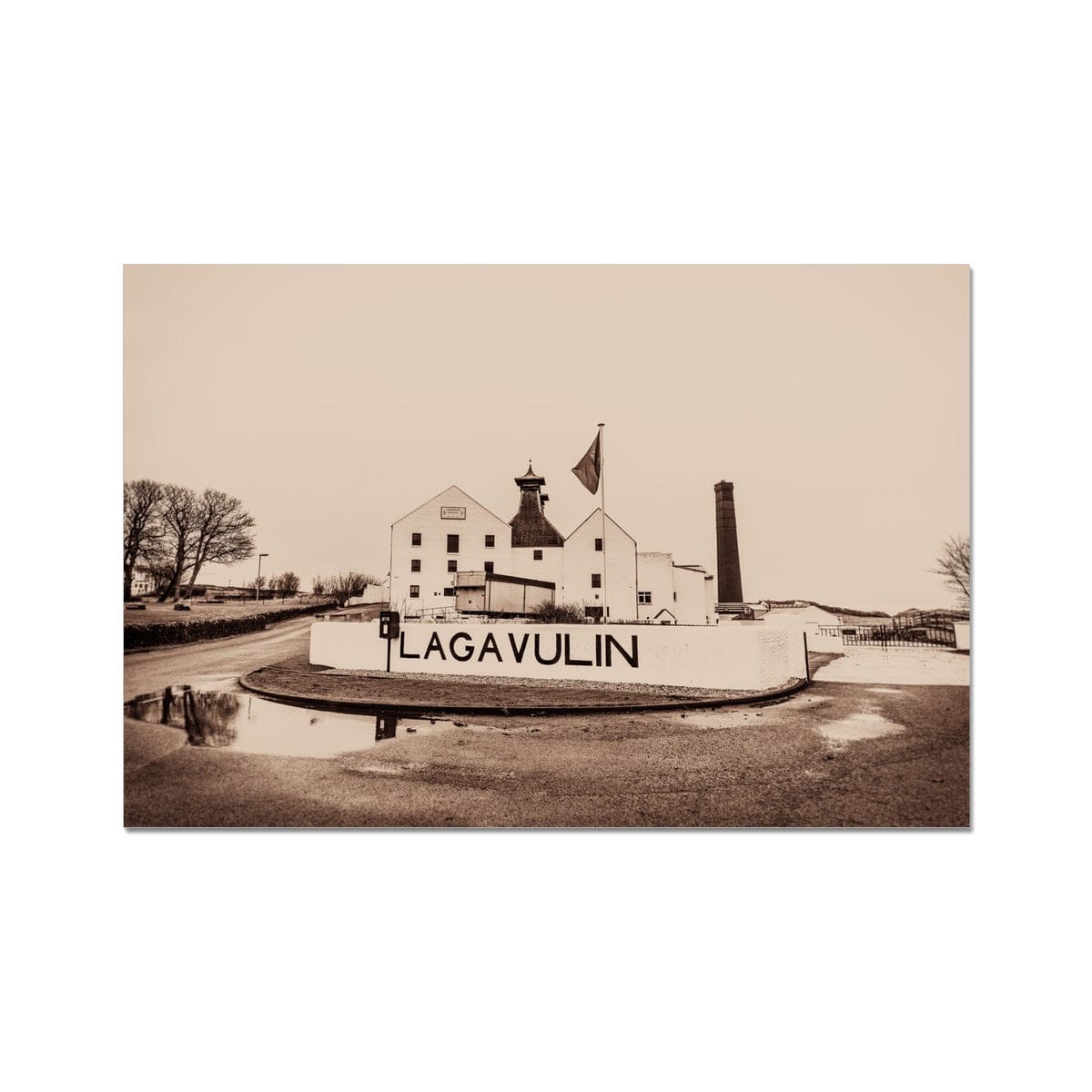 Lagavulin Distillery Sepia Toned C-Type Print 18"x12" by Wandering Spirits Global