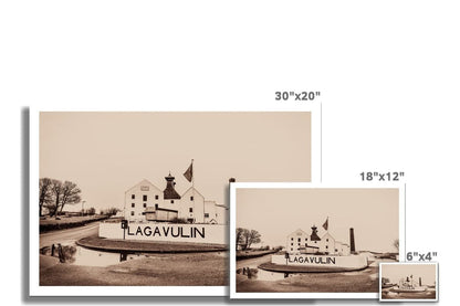 Lagavulin Distillery Sepia Toned Hahnemühle Photo Rag Print by Wandering Spirits Global