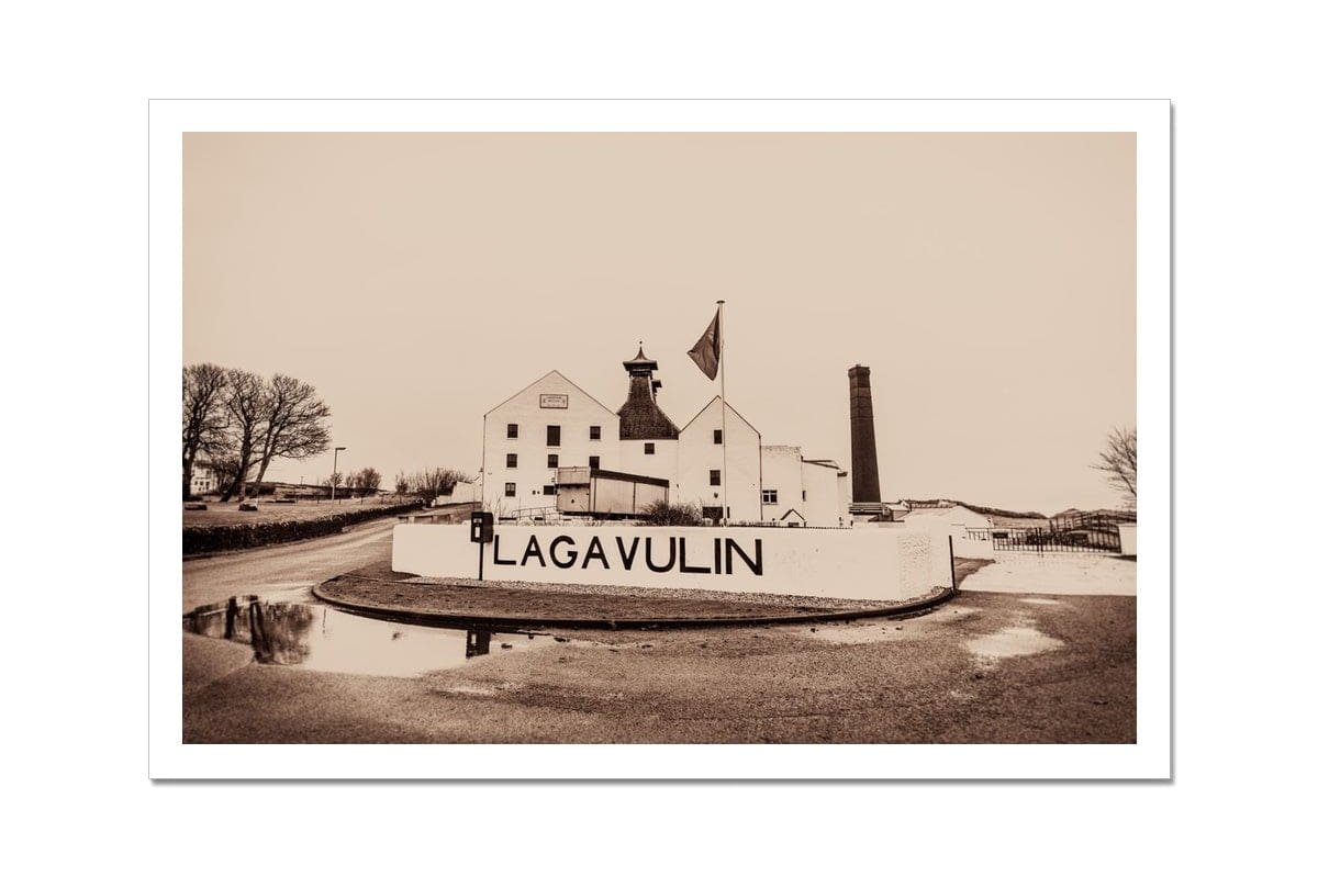 Lagavulin Distillery Sepia Toned Hahnemühle Photo Rag Print 18"x12" by Wandering Spirits Global