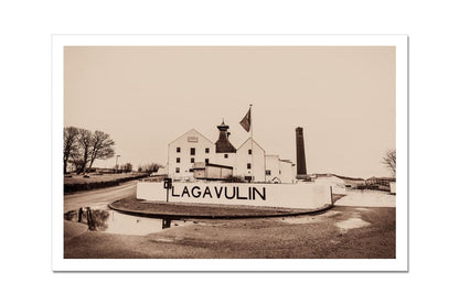 Lagavulin Distillery Sepia Toned Hahnemühle Photo Rag Print 18"x12" by Wandering Spirits Global