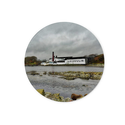 Lagavulin Distillery Soft Colour Glass Chopping Board 12" Round by Wandering Spirits Global