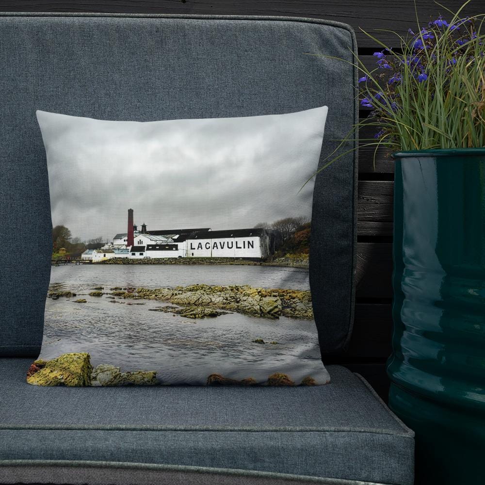 18×18 Lagavulin Distillery Soft Colour Premium Pillow by Wandering Spirits Global