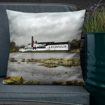 22×22 Lagavulin Distillery Soft Colour Premium Pillow by Wandering Spirits Global
