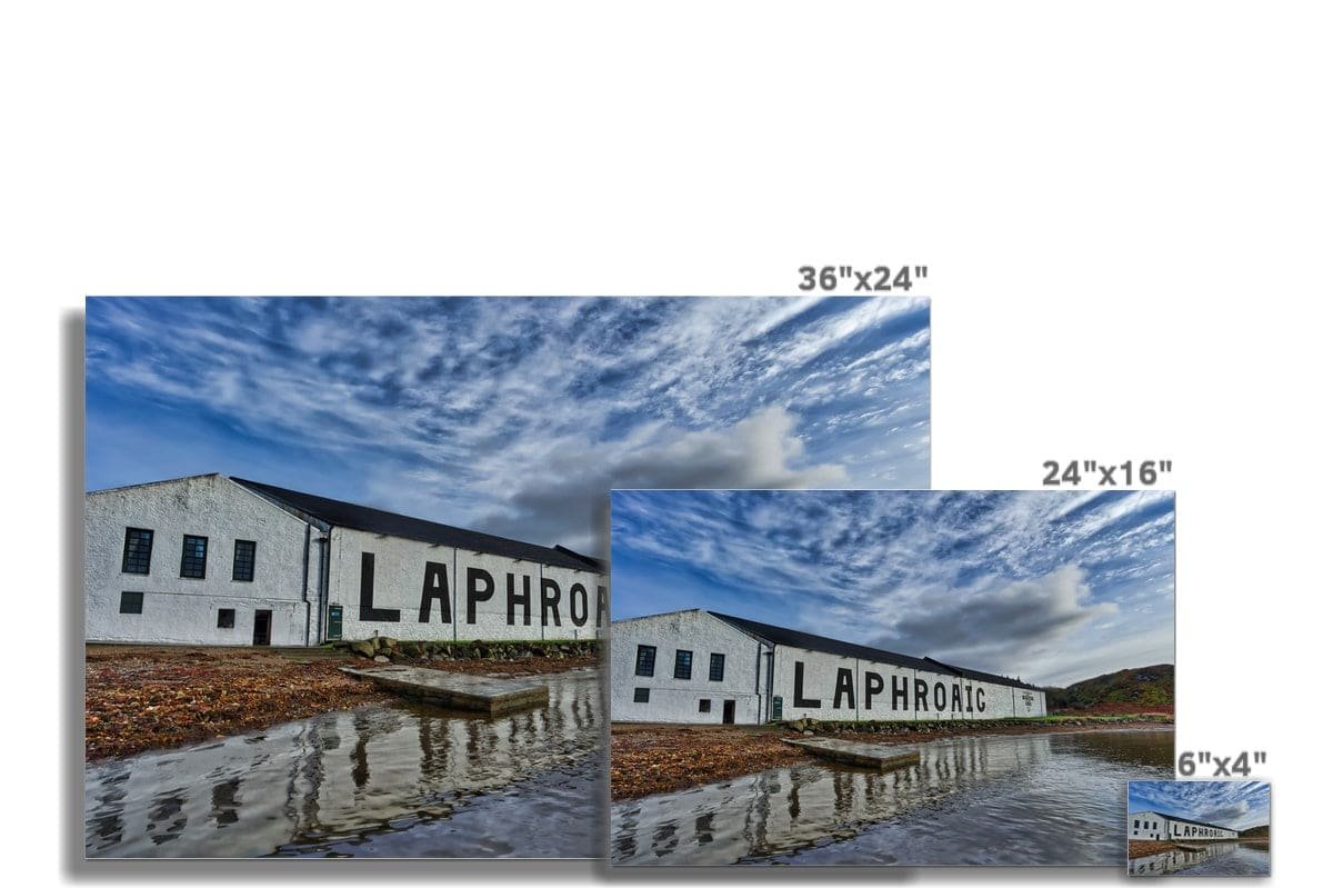 Laphroaig Distillery Warehouse Full Colour C-Type Print by Wandering Spirits Global