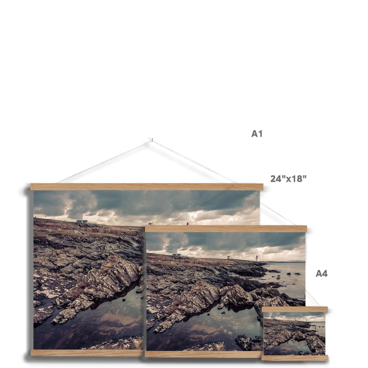 Loch Indaal Islay Winter Fine Art Print with Hanger by Wandering Spirits Global