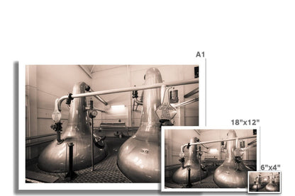 Low Wines 1 and 2 Talisker Golden Toned Hahnemühle Photo Rag Print by Wandering Spirits Global