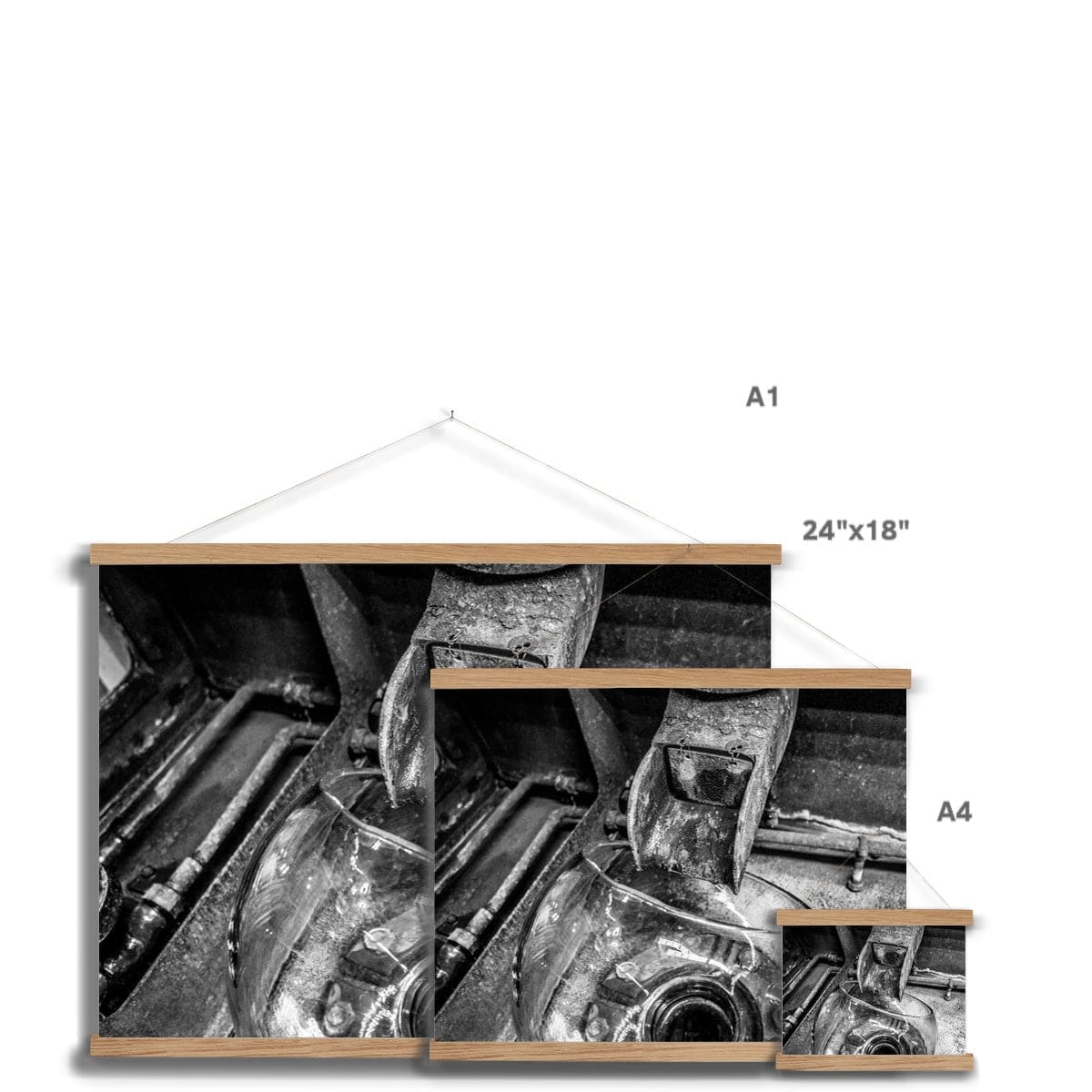 Low Wines Wash Still No 1 Black and White Fine Art Print with Hanger by Wandering Spirits Global