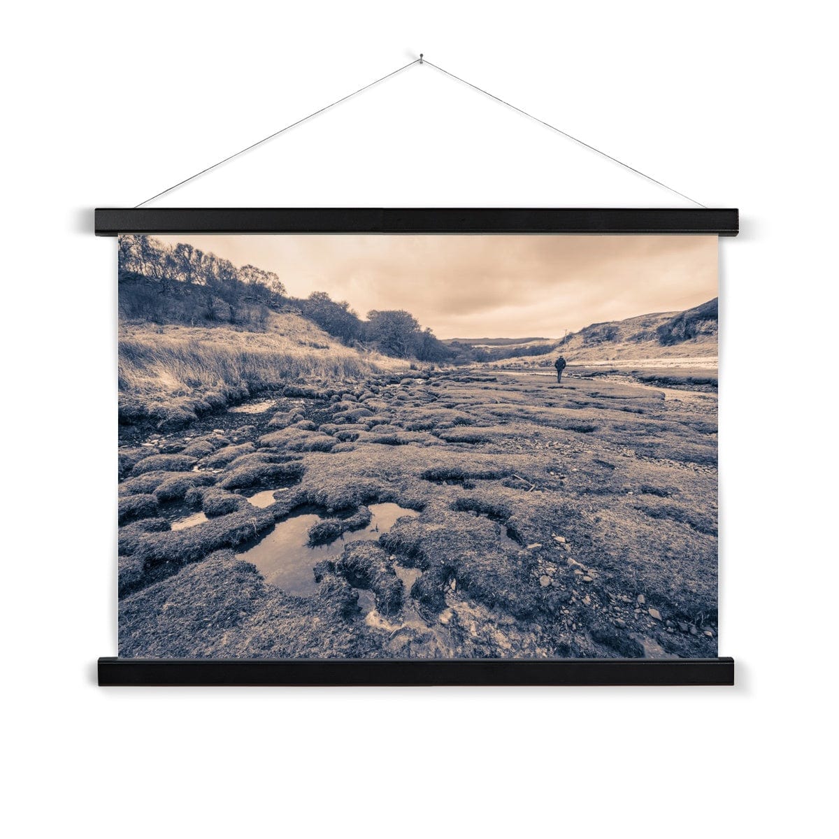 Margadale River Islay Fine Art Print with Hanger A2 Landscape / Black Frame by Wandering Spirits Global