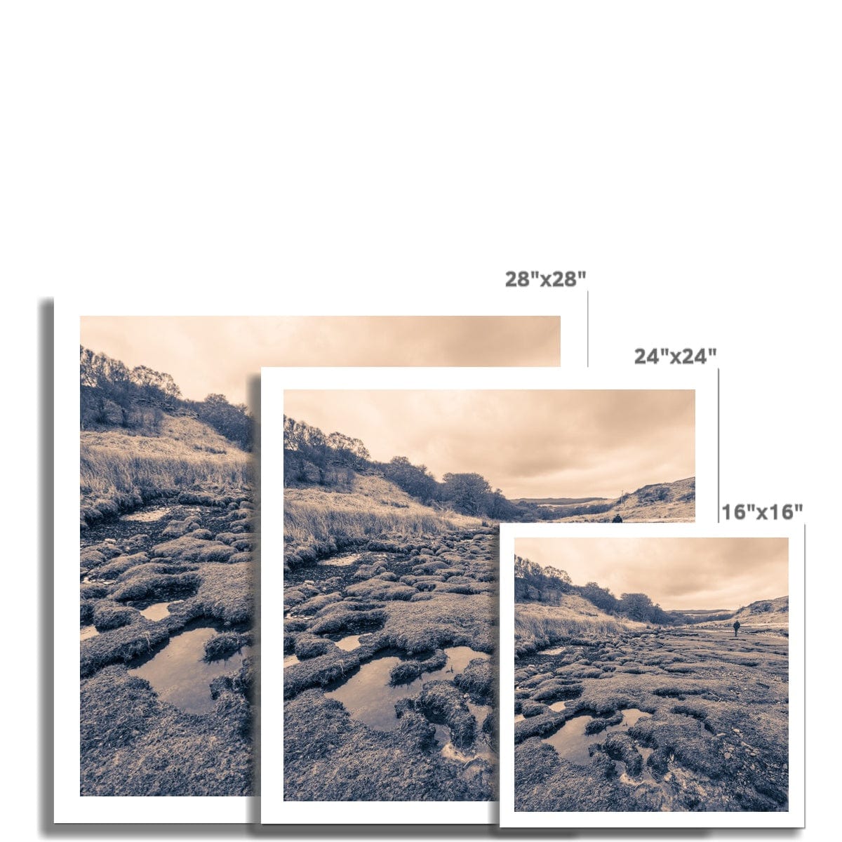 Margadale River Islay Hahnemühle Photo Rag Print 16"x16" by Wandering Spirits Global