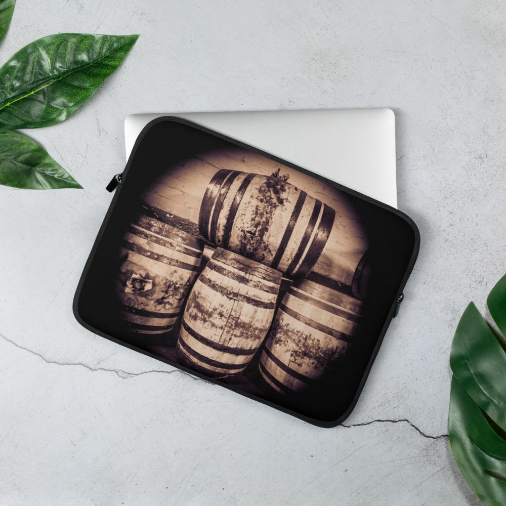13 in Octave Casks Sepia Toned Laptop Sleeve by Wandering Spirits Global