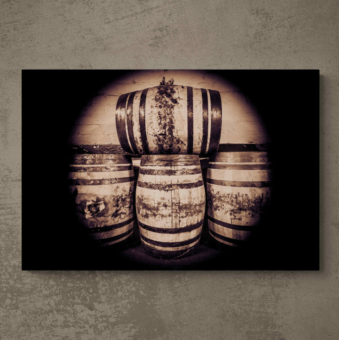 Octave Casks Sepia Toned Photo Paper Poster (USA sizes) by Wandering Spirits Global