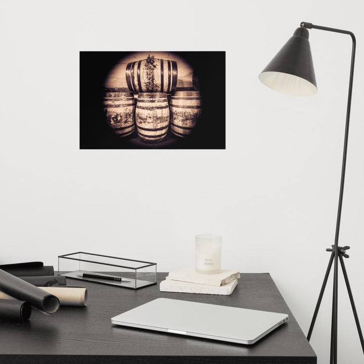 12×18 Octave Casks Sepia Toned Photo Paper Poster by Wandering Spirits Global