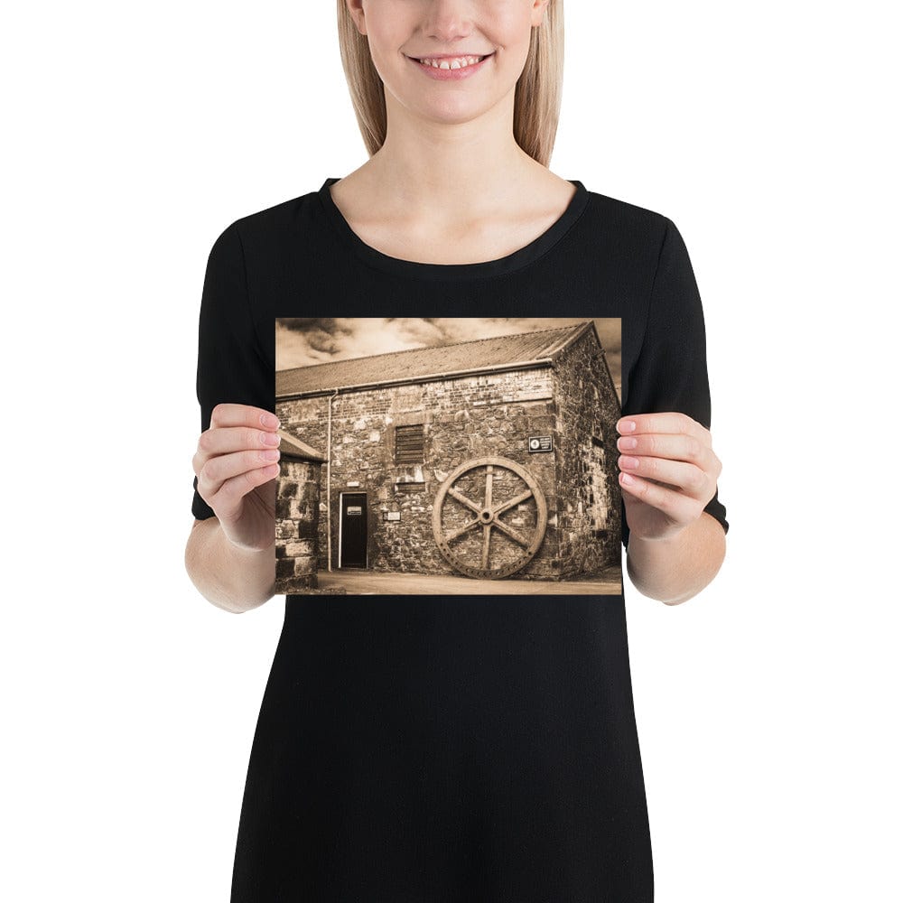 Old Water Wheel Springank Distillery Photo Paper Poster (USA Sizes) 8″×10″ by Wandering Spirits Global