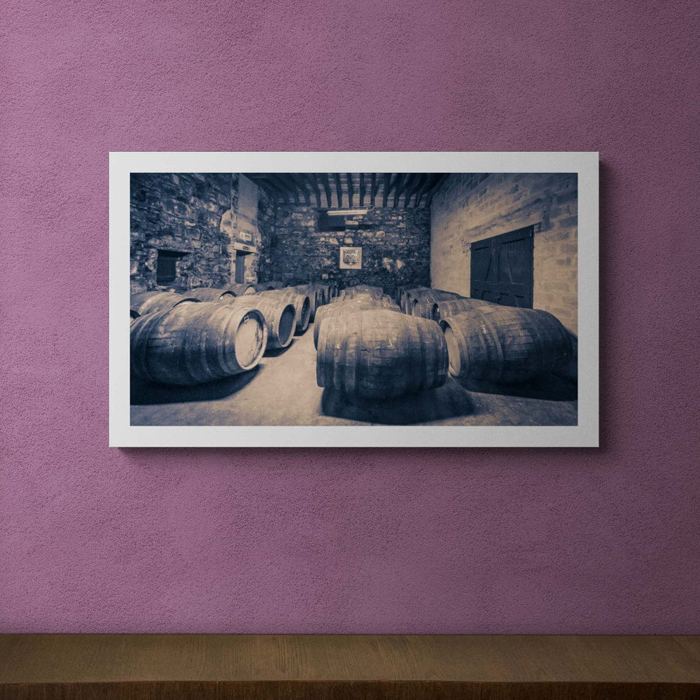 Royal Lochnagar Warehouse Purple Toned Fine Art Print 45.3 cm x 75.0 cm, 17.9 inches x 29.6 inches by Wandering Spirits Global