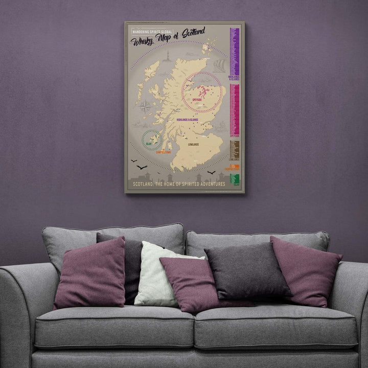 Scotland Distillery Map Matte Poster by Wandering Spirits Global
