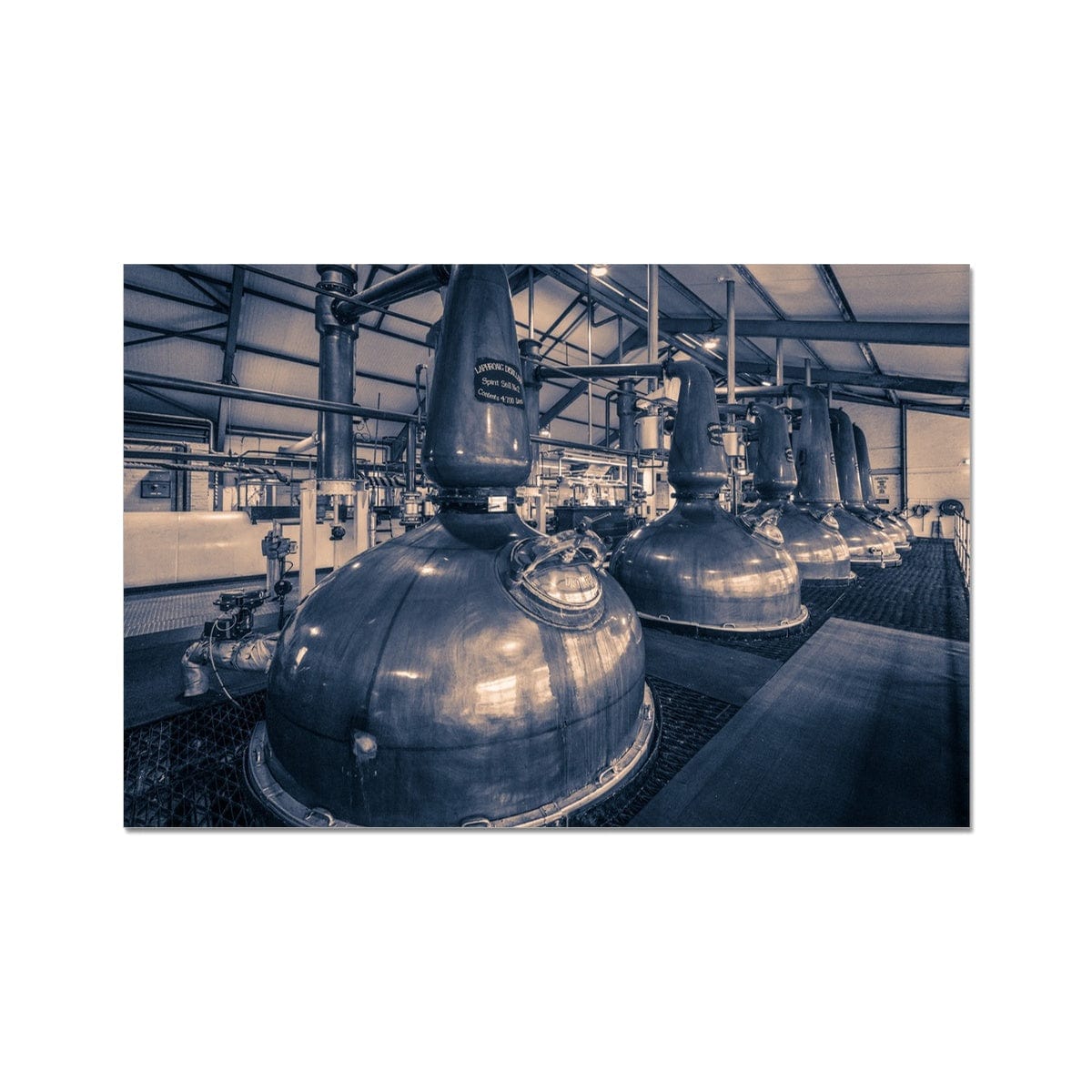Spirit and Wash Stills Laphroaig Distillery Purple Toned C-Type Print 18"x12" by Wandering Spirits Global
