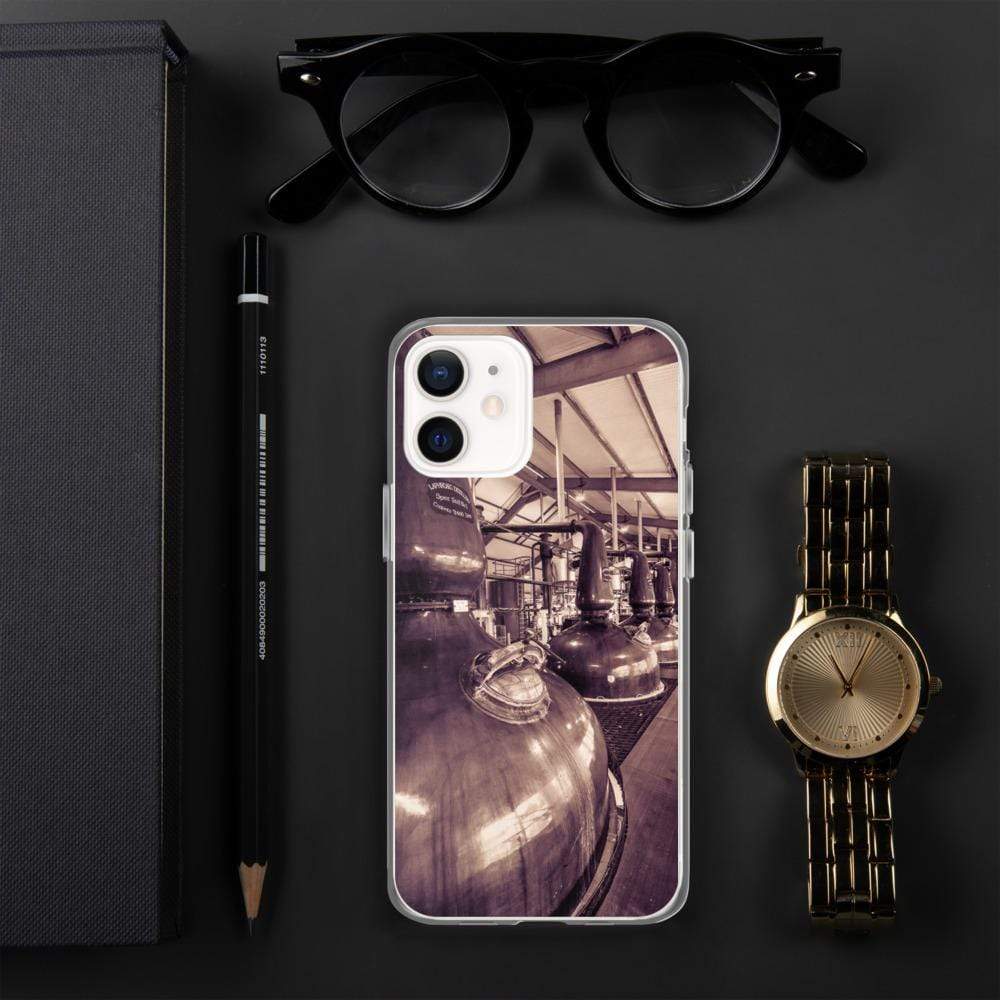 iPhone 12 Spirit and Wash Stills Laphroaig Distillery Sepia Toned iPhone Case by Wandering Spirits Global