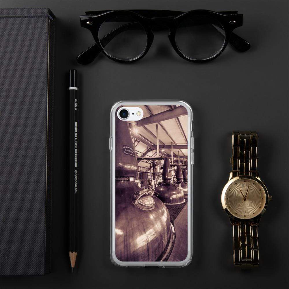 iPhone 7/8 Spirit and Wash Stills Laphroaig Distillery Sepia Toned iPhone Case by Wandering Spirits Global