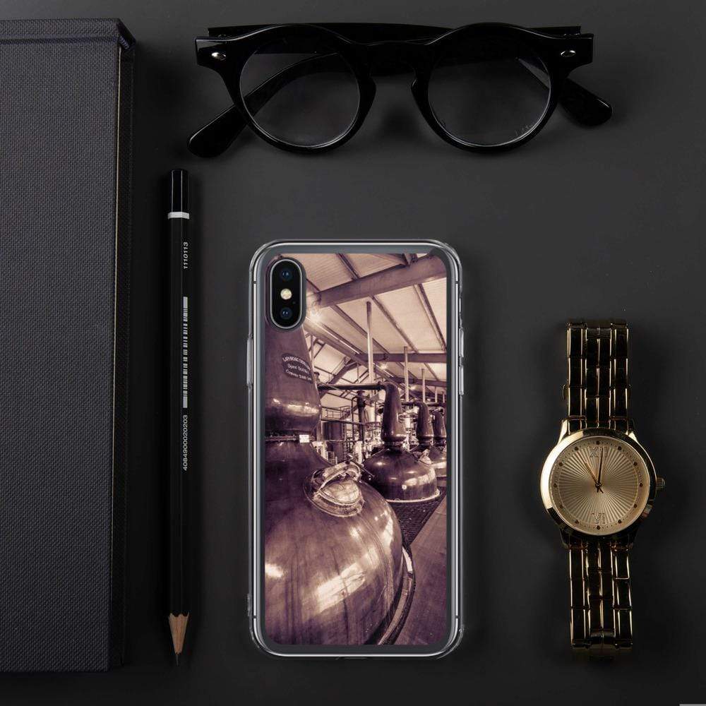 iPhone X/XS Spirit and Wash Stills Laphroaig Distillery Sepia Toned iPhone Case by Wandering Spirits Global