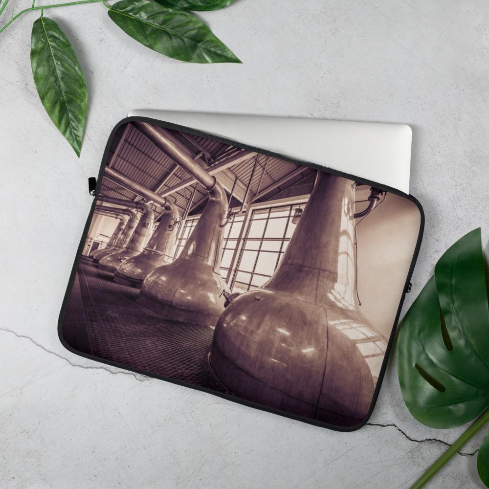 15 in Still Squadron Caol Ila Sepia Toned Laptop Sleeve by Wandering Spirits Global