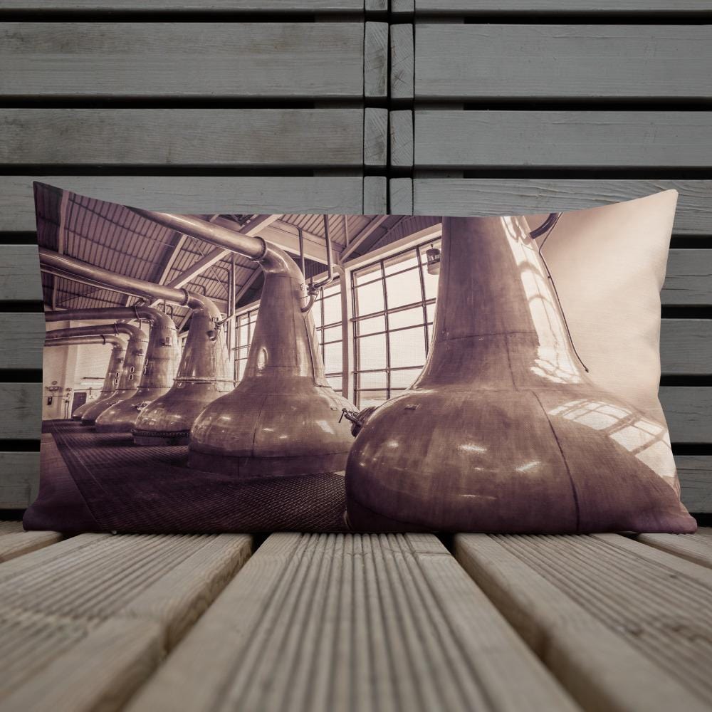 20×12 Still Squadron Caol Ila Sepia Toned Premium Pillow by Wandering Spirits Global