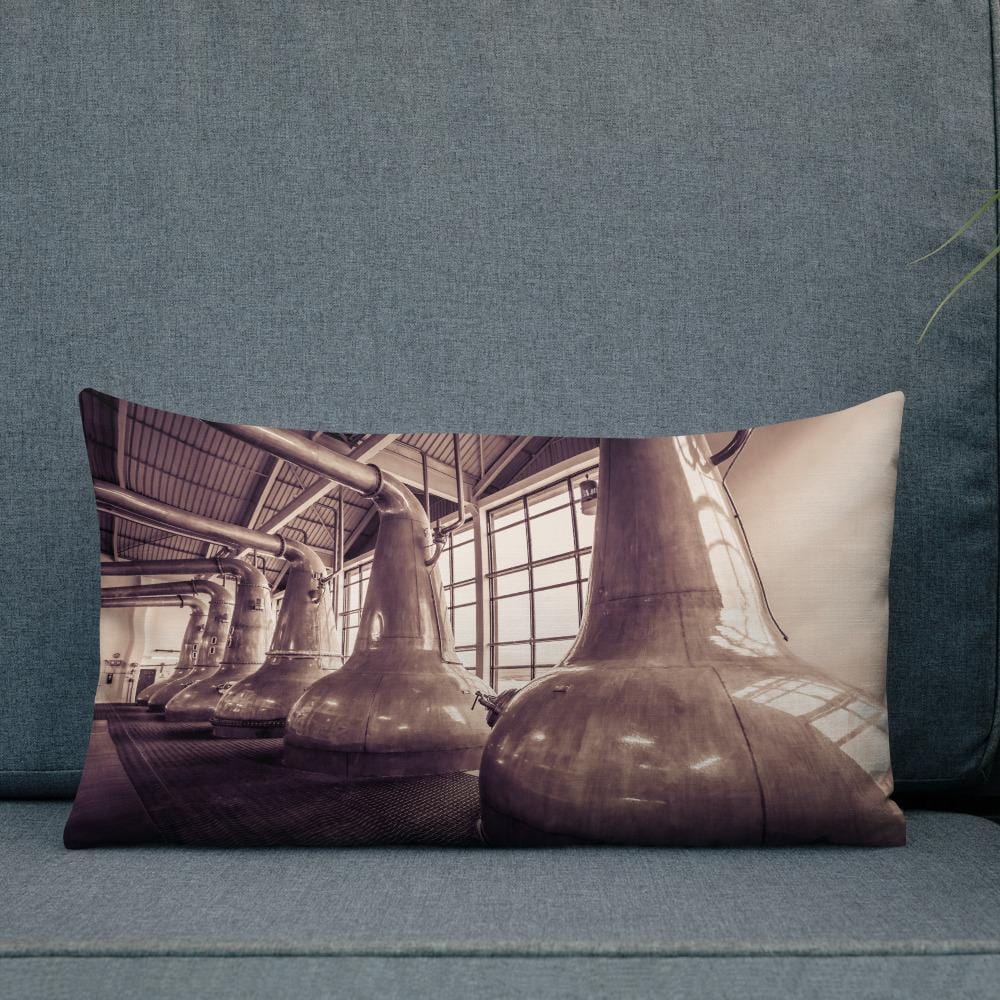 Still Squadron Caol Ila Sepia Toned Premium Pillow by Wandering Spirits Global